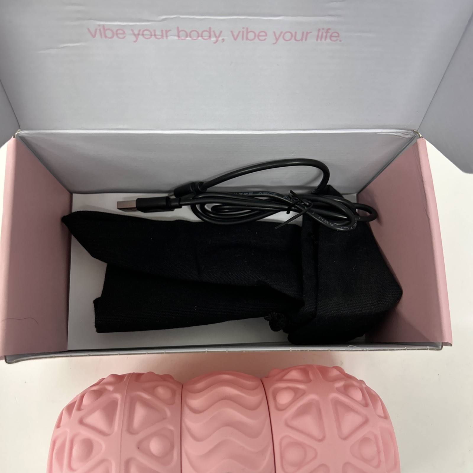 VIBIT Portable Vibrating Massager Roller w/ 3 Vibration Levels Pink New Open Box