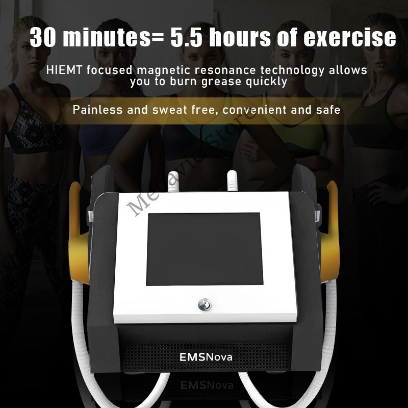 mecavie 2 Handles EMS HIEMT Body Contouring Muscle Toning Slimming Machine