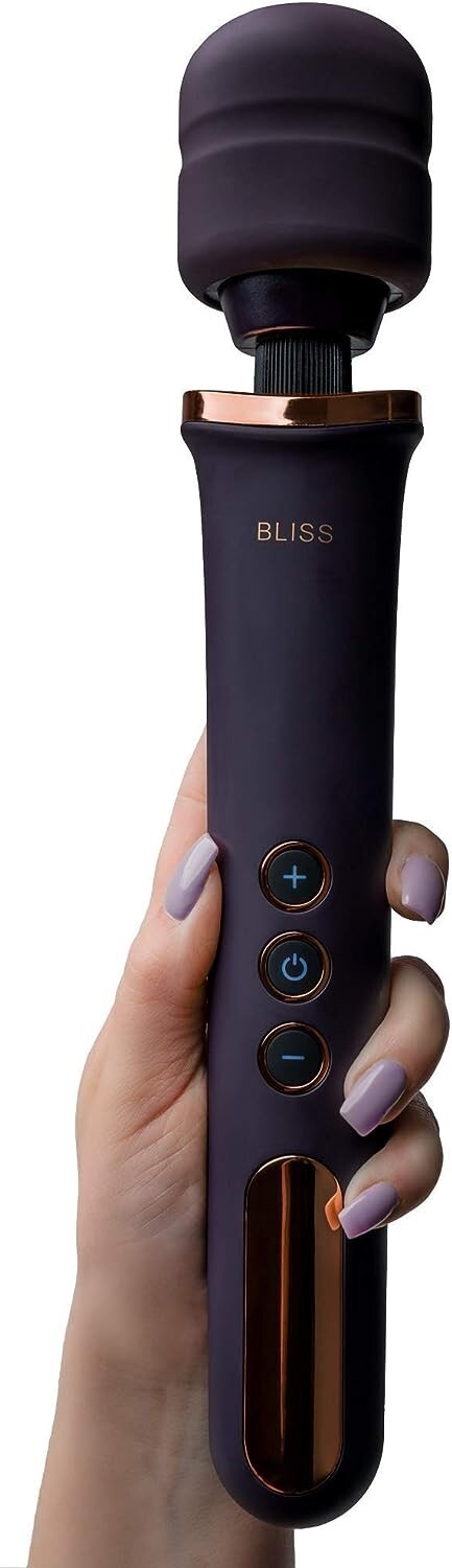 Bliss Wand Massager Kit with Earthly Body Massage Oil, Massage DVD, Eye Mask