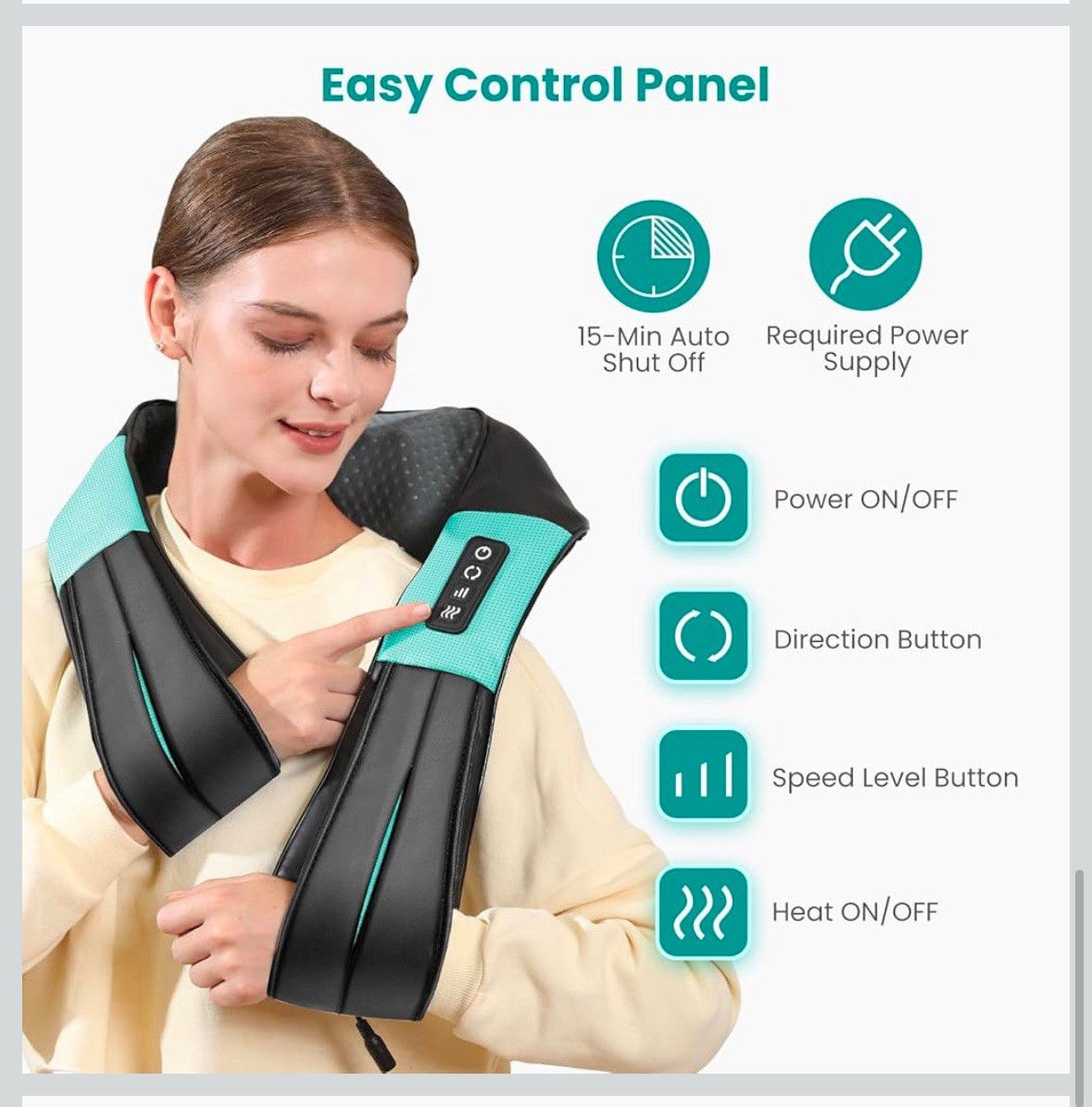Nekteck Shiatsu Neck Massager with Heat for Pain Relief Deep Tissue, 2026 Upg…