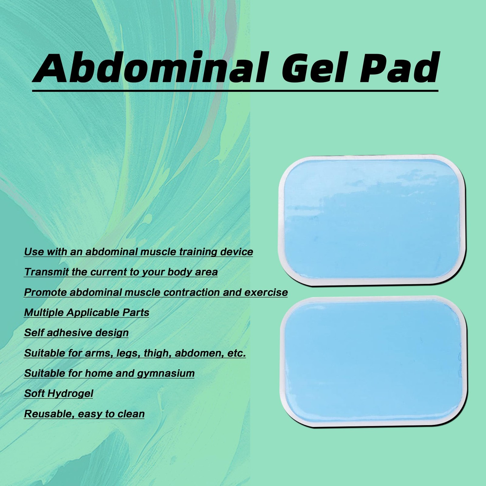 50 Pcs Gel Pads for ABS Stimulator Training Replacement Muscle Accessory Bl