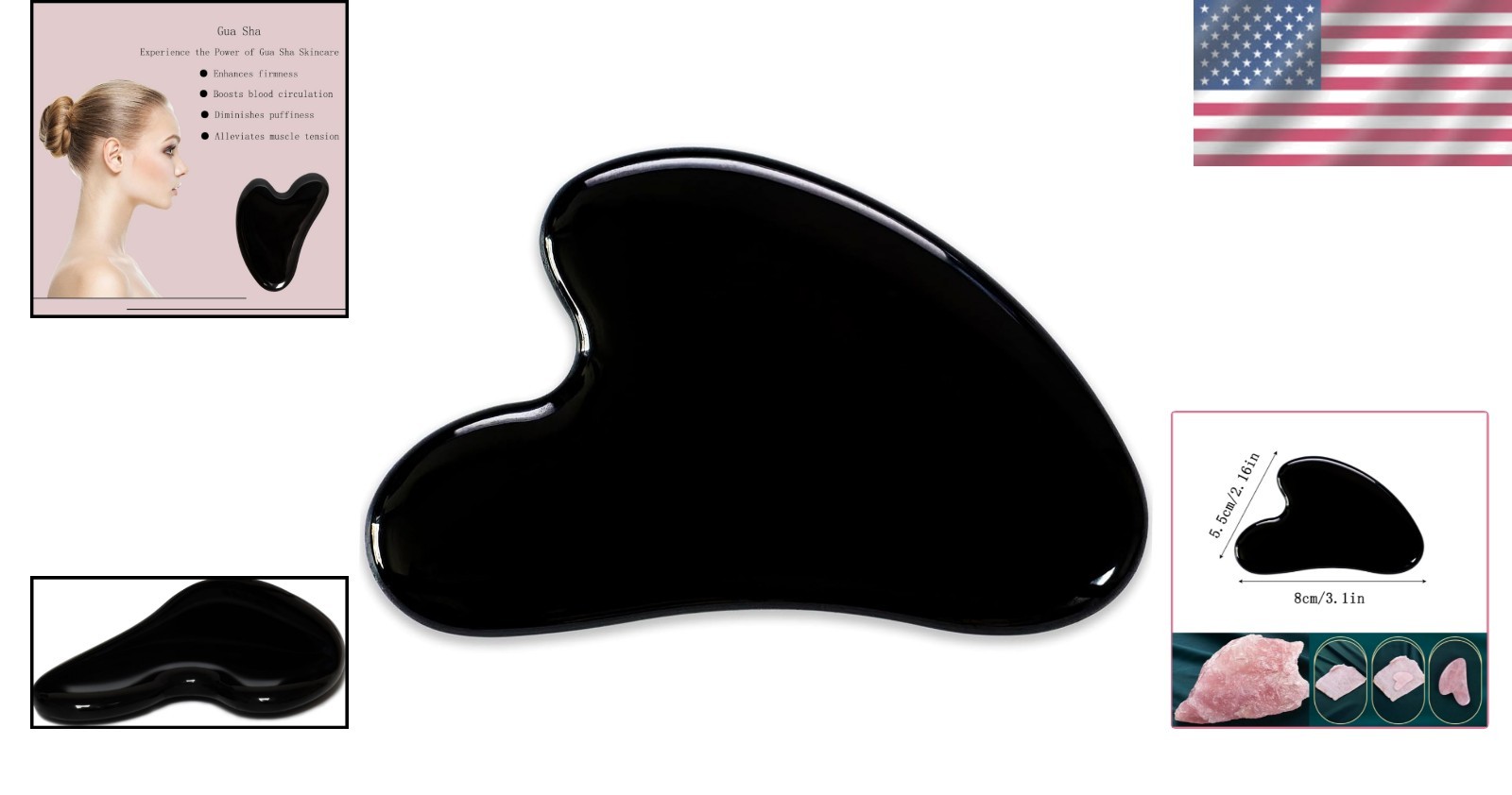 Elegant Gua Sha Scraping Tool for Facial Relaxation & Body Wellness – Portable