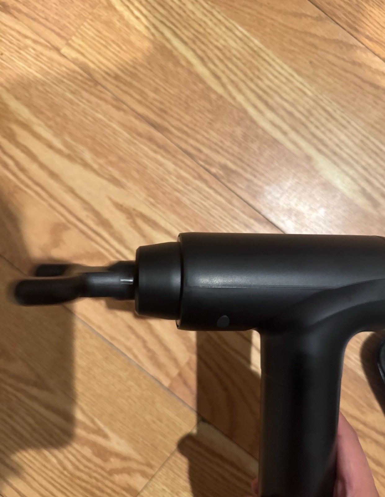 Black Massage Gun With Attachments Charger Manuel Case slighty used
