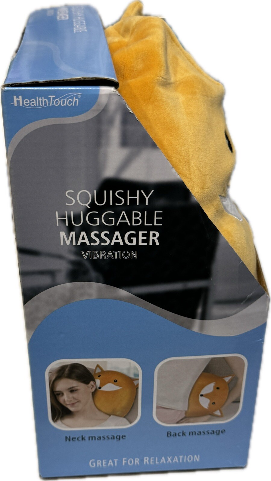 Health Touch Squishy Animal Massager – 12 inch Super Soft Fabric Cover, Massager