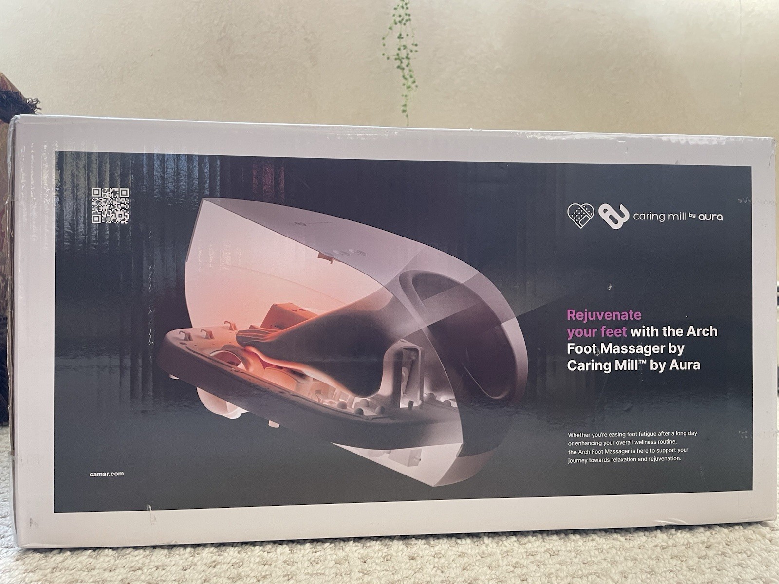 Arch Foot Massager Hub-Caring Mill By Aura NIB Model#FH20 Heat Massage Feet NWT
