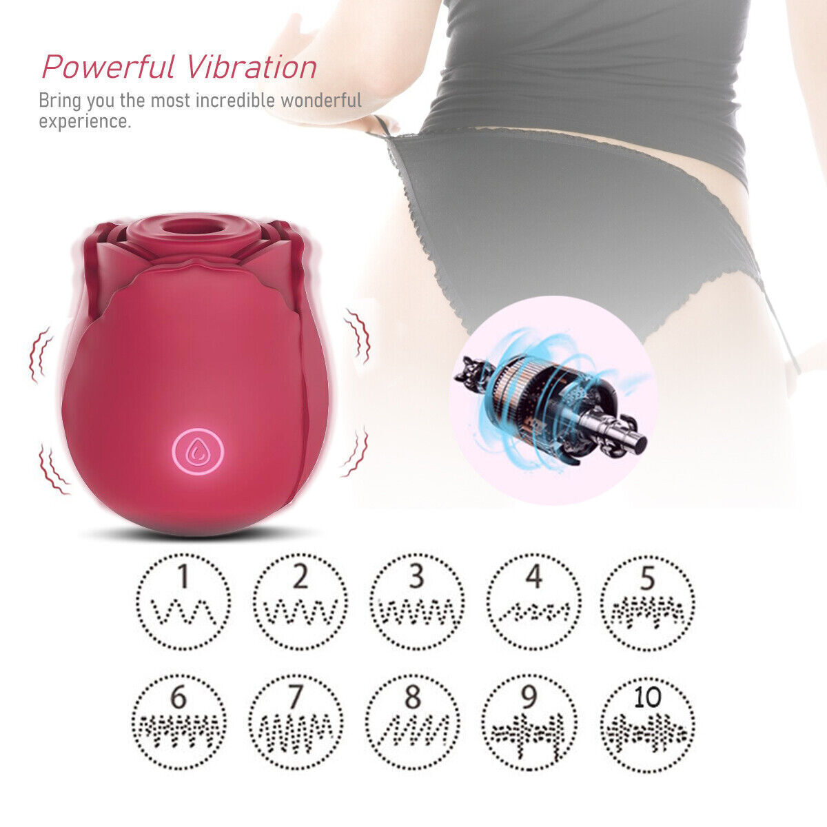 10Speed Mini Rechargeable Massager Powerful Personal Female Vibrate For Woman US