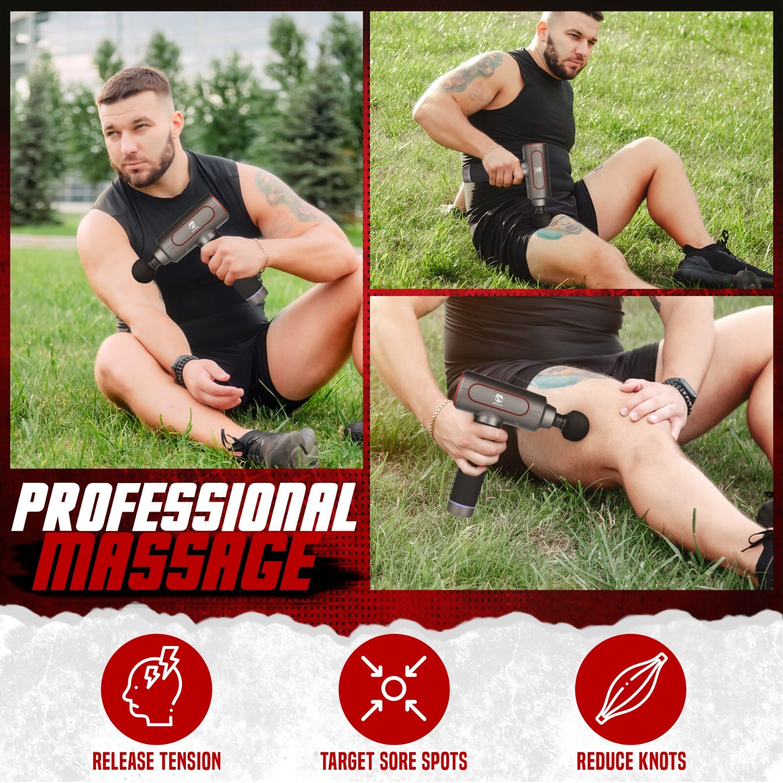 Z Monther Massage Gun Deep Tissue Percussion Body Relief, Vibrating Massage Ball