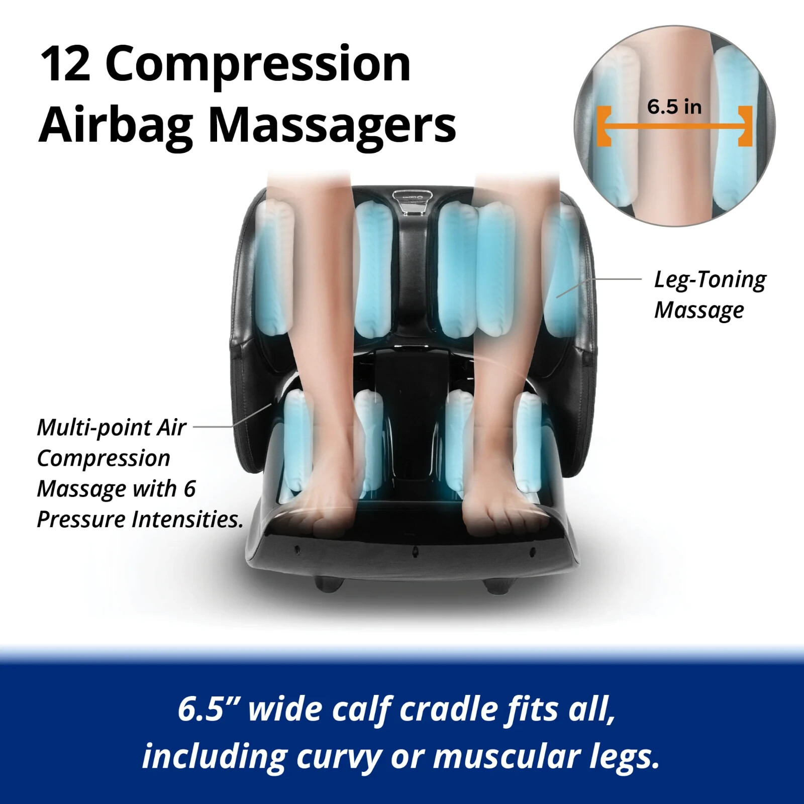 Daiwa Felicity Ninja Leg Massager 2 Foldable Massager with Heat for Relaxation