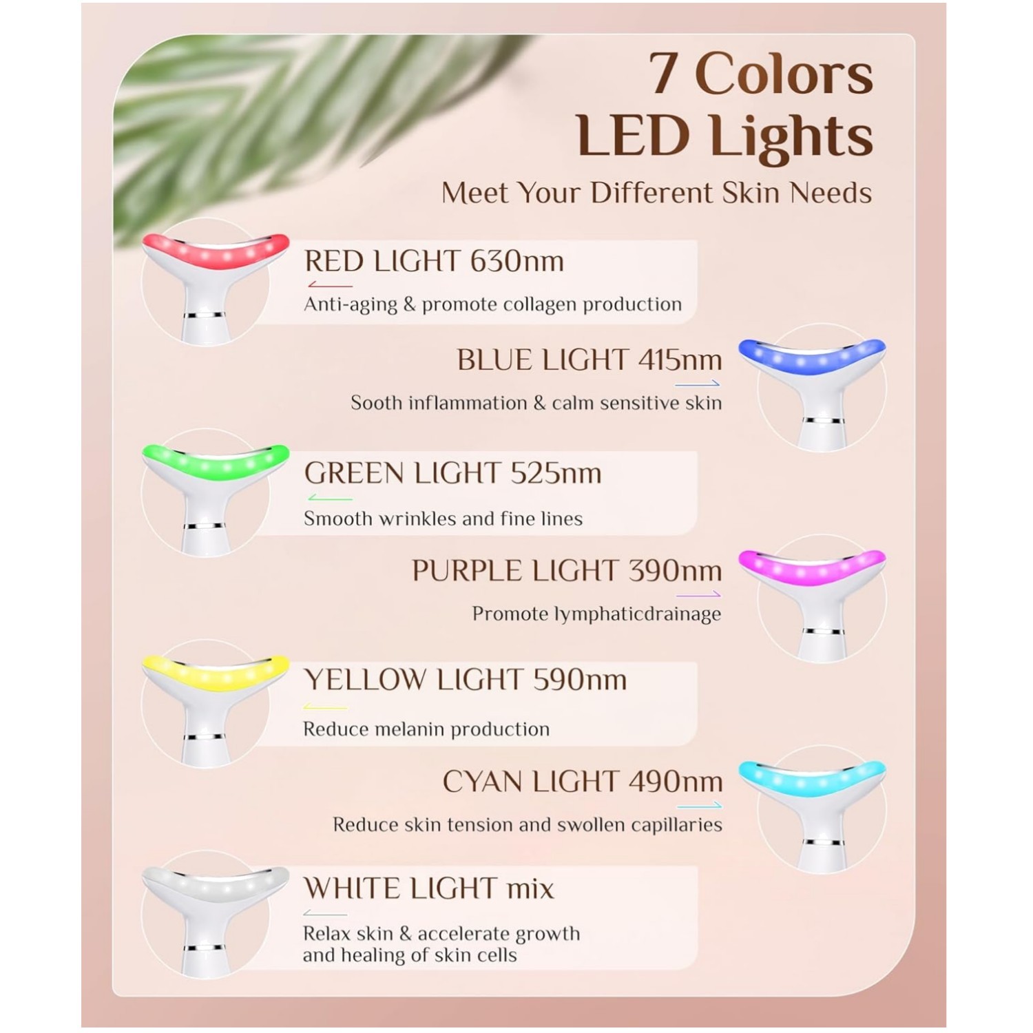 Trinity 7 Color Galvanic Face Massager – Red Light Therapy##