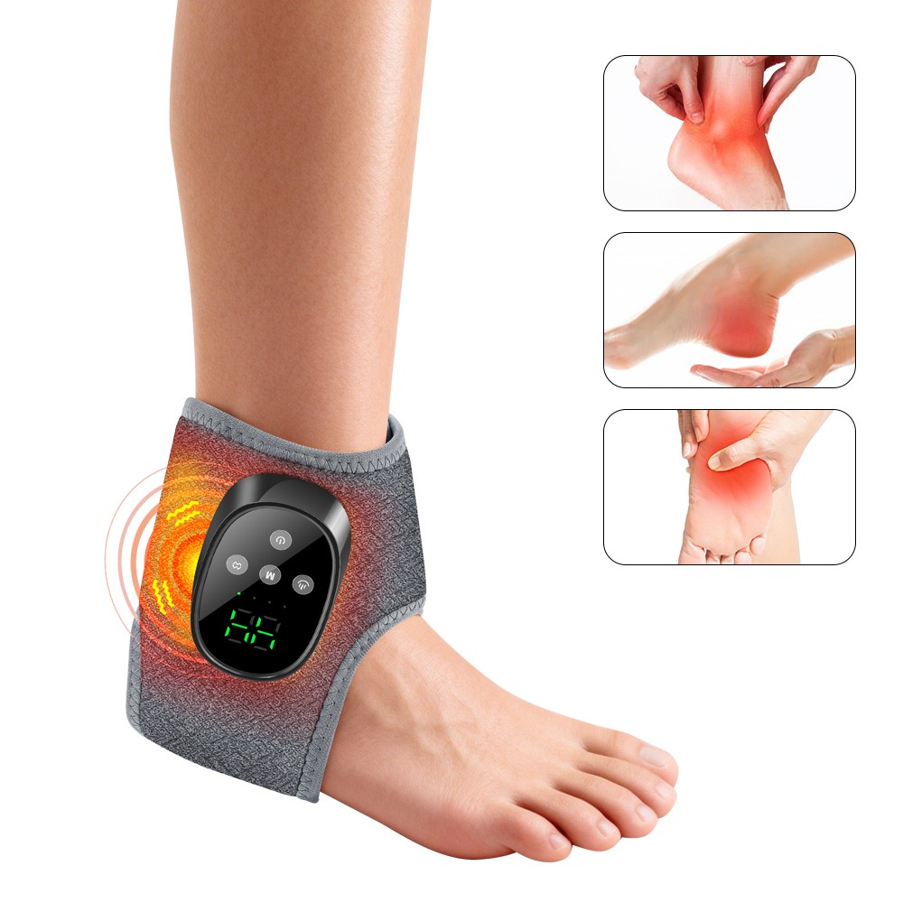 Electric Foot Ankle Massager Pain Relief 4 Modes Vibration Infrared Hot Compress