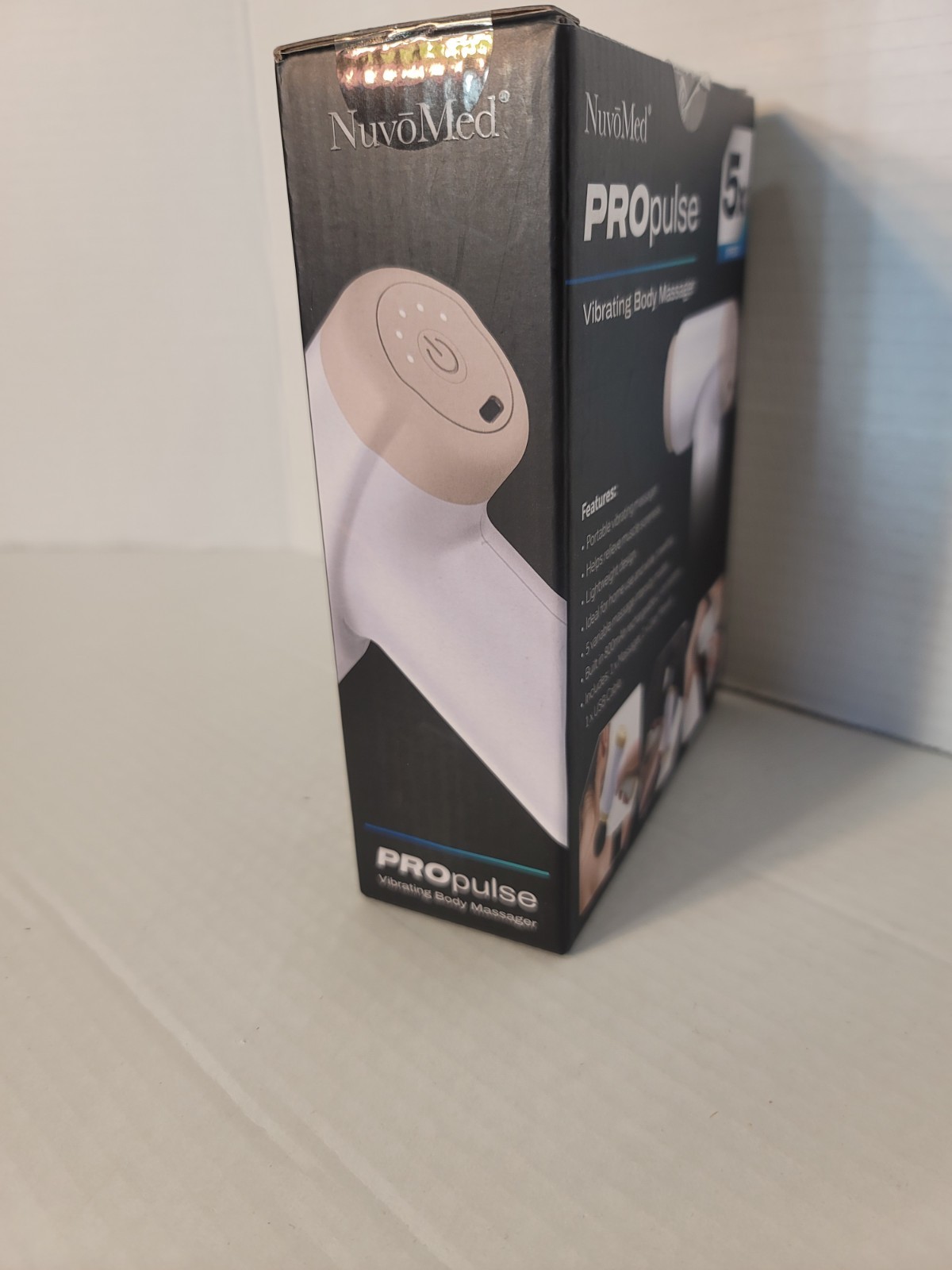 NuvoMed PROpulse Vibrating Body Massager 5 Speed Muscle Gun Rechargeable Battery