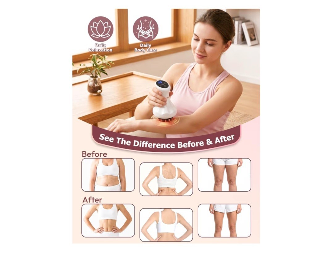 Advanced Lymphatic Drainage Anti-Cellulite Massager Heated Vibrating White