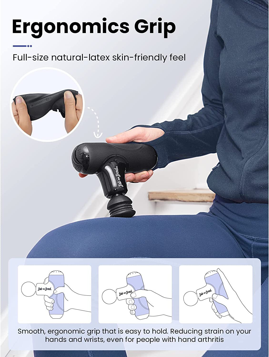 Bob And Brad Q2 Mini Massage Gun Deep Tissue Muscle Vibrating Relaxing Massager