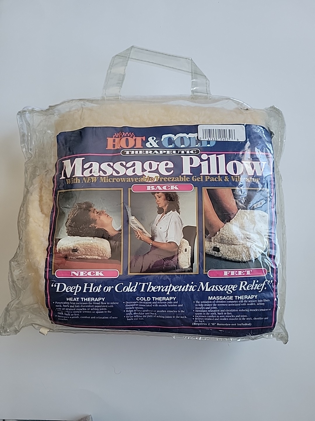 Massage Pillow Hot & Cold Therapeutic, Neck, Back, Feet