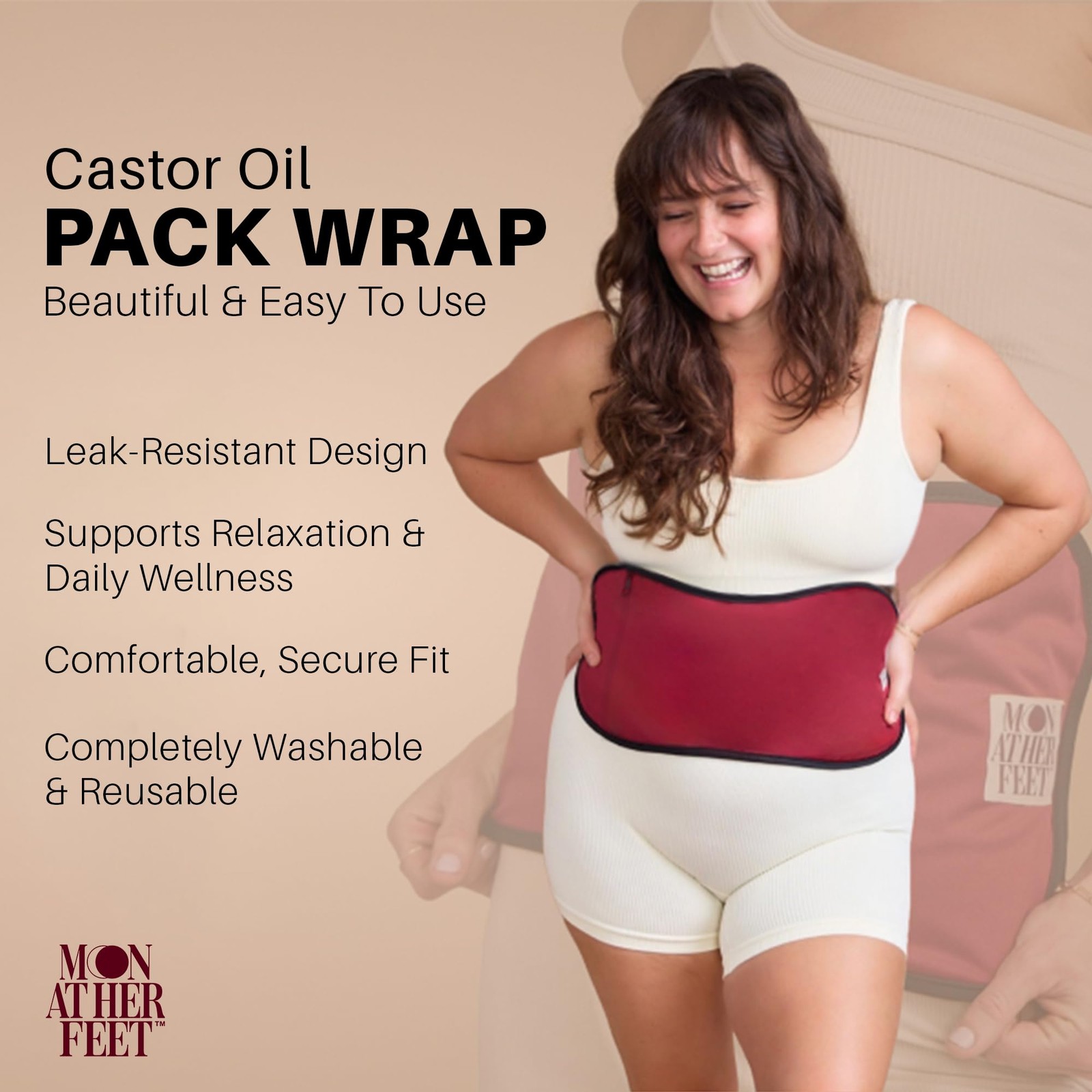 Castor Oil Pack Wrap for Abdomen – Certified Organic Cotton Flannel, Premium …