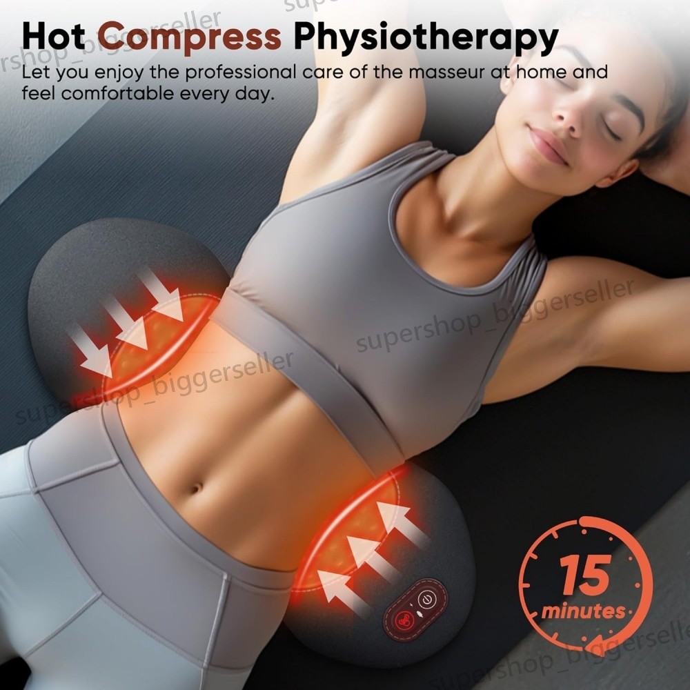 3 in 1 Electric Lumbar Support Pillow Back Massager with Heat Back Massager New