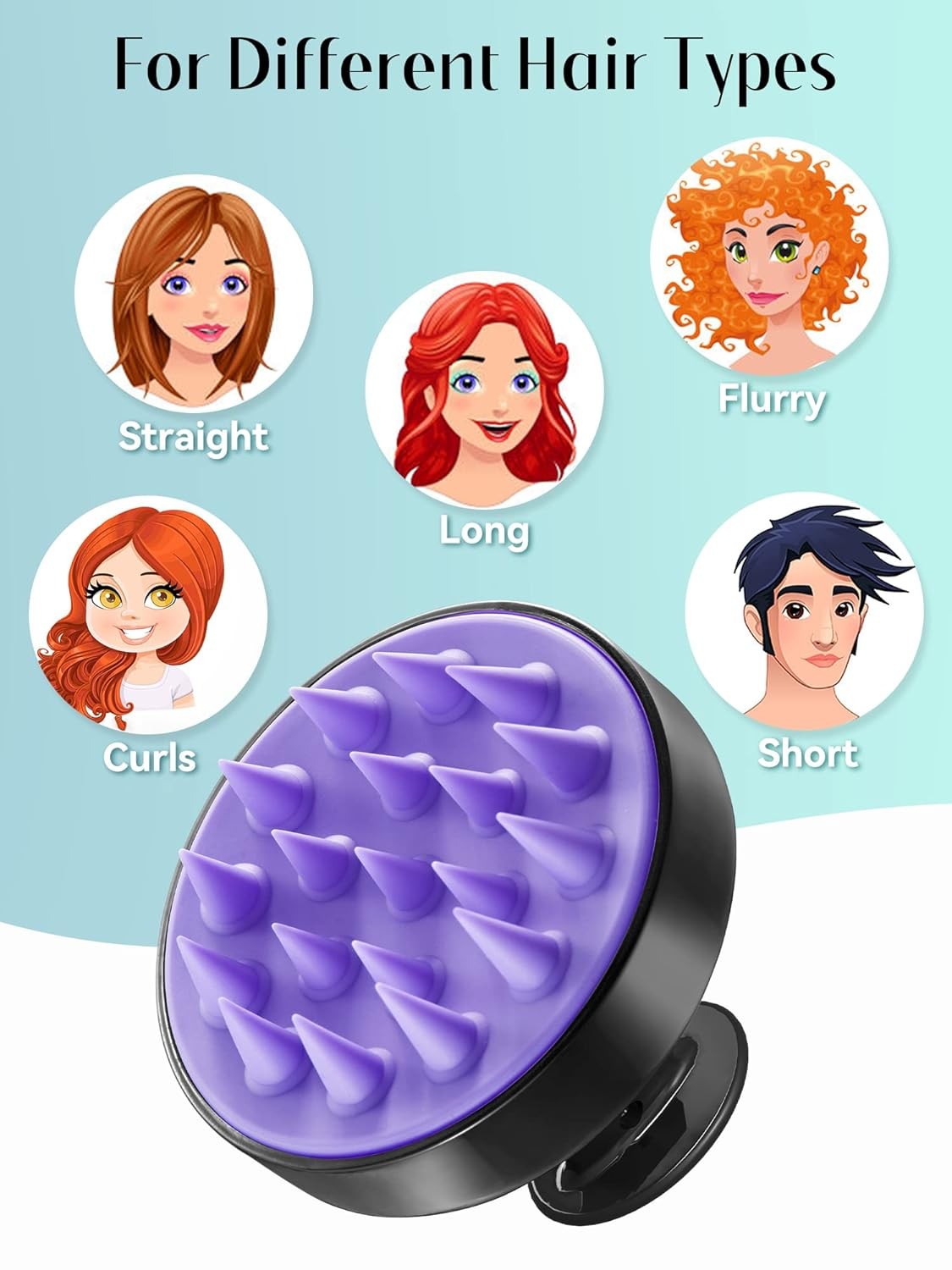 HEETA Scalp Massager Hair Growth, Soft Silicone Scrubber Shampoo Brush…