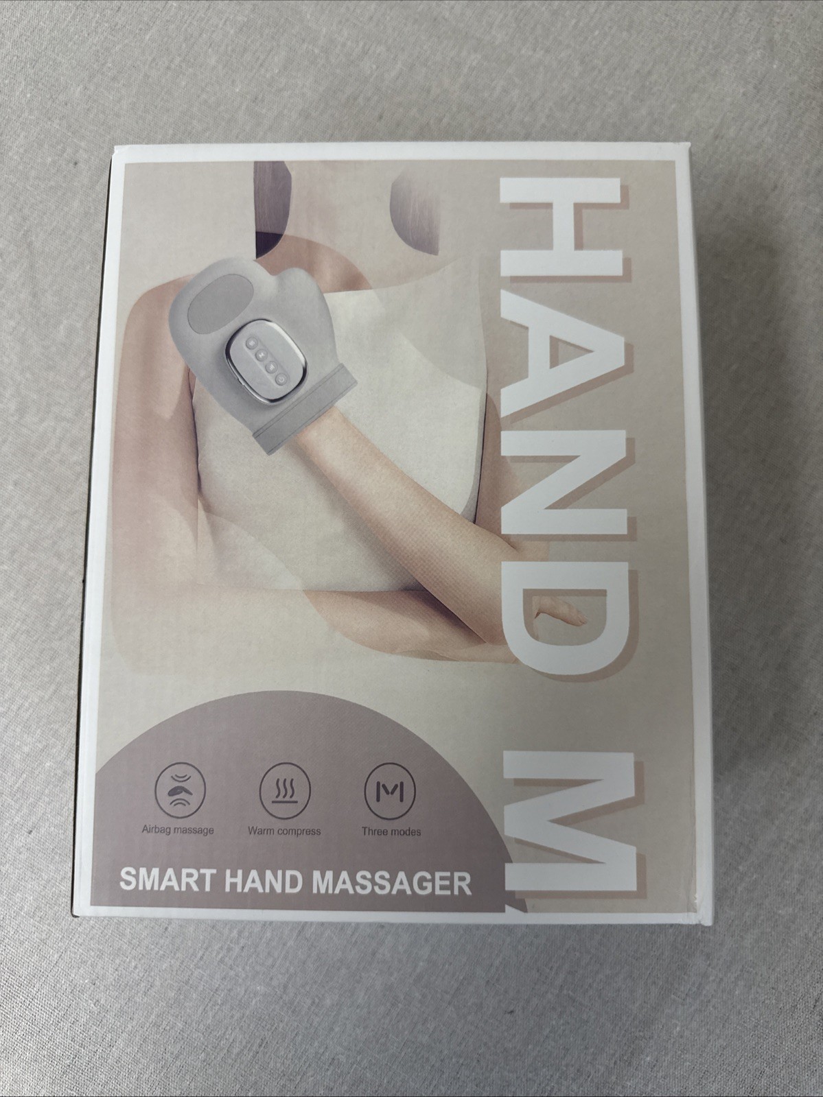 Smart Hand Massager Airbag Massage, Warm Compress, 3 Modes, White, CE RoHS FC