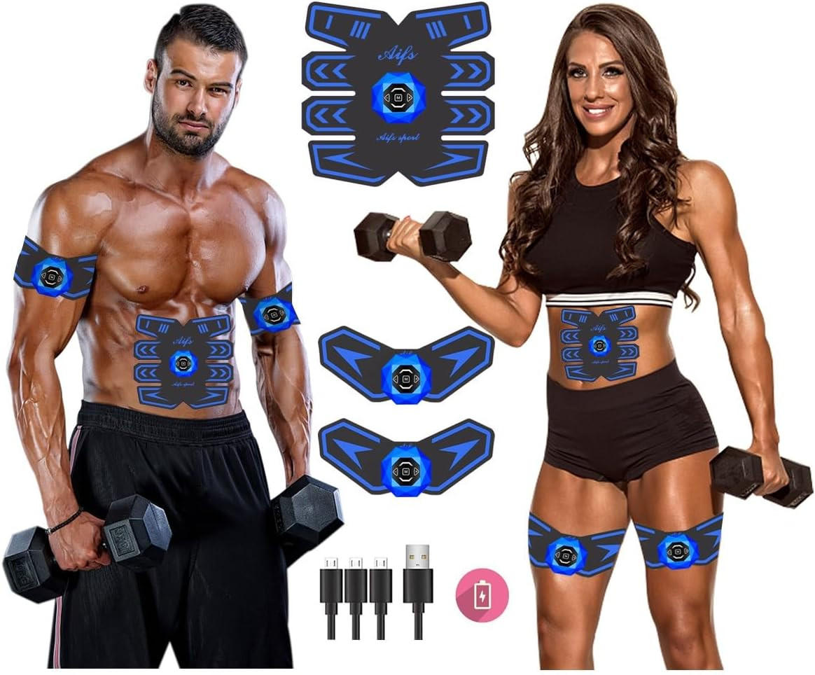 Rechargeable Abs Stimulator for Men and Women – Portable Fitness Equipment