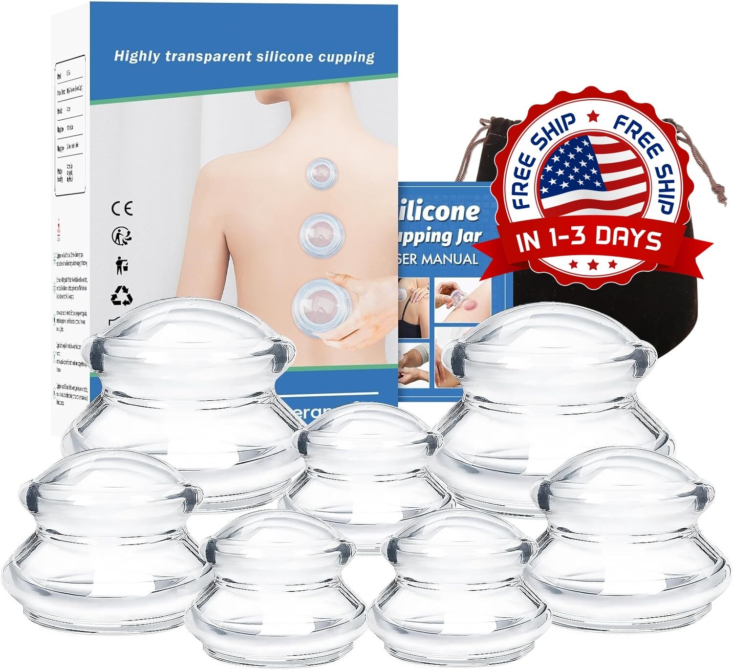 Copas Para Masaje Por Succión Terapia Anti Celulitis Ventosas Silicona Cupping