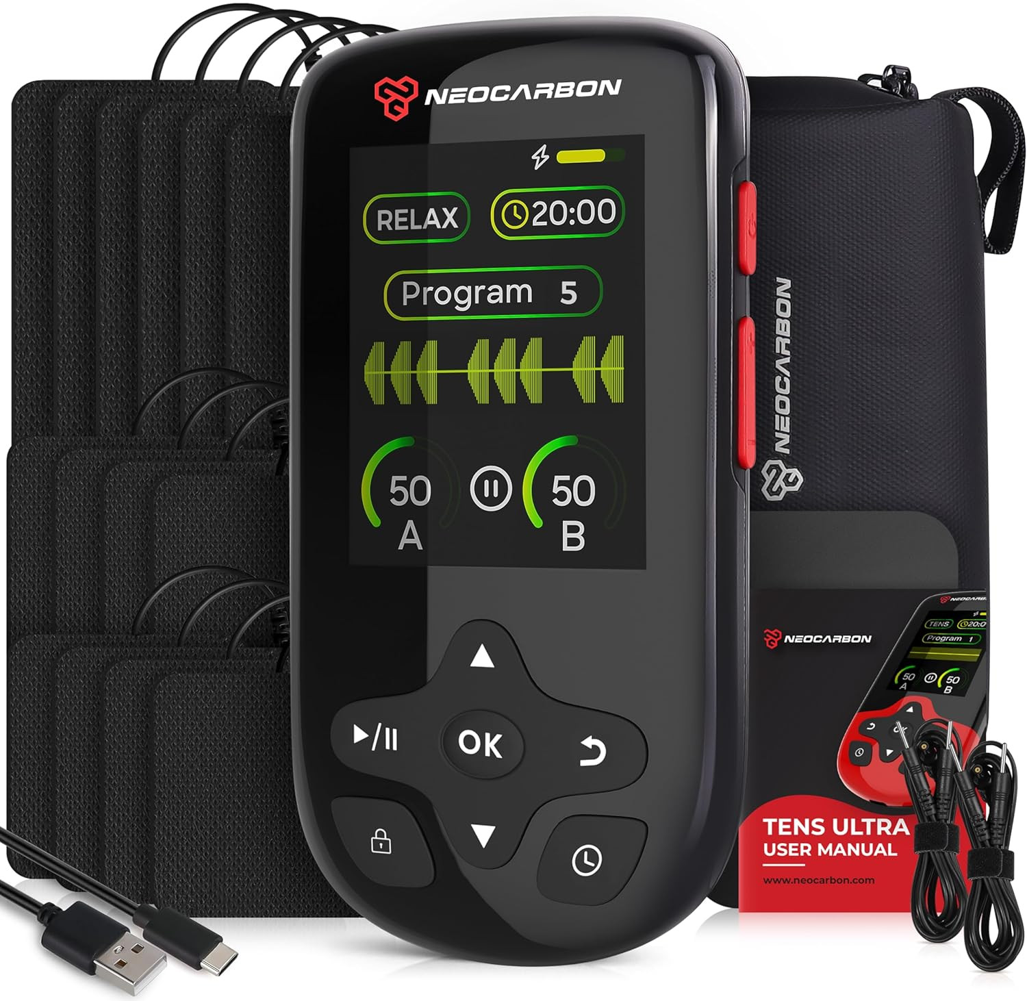 TENS Unit Muscle Stimulator Ultra for Pain Relief & Recovery, TENS Machine with