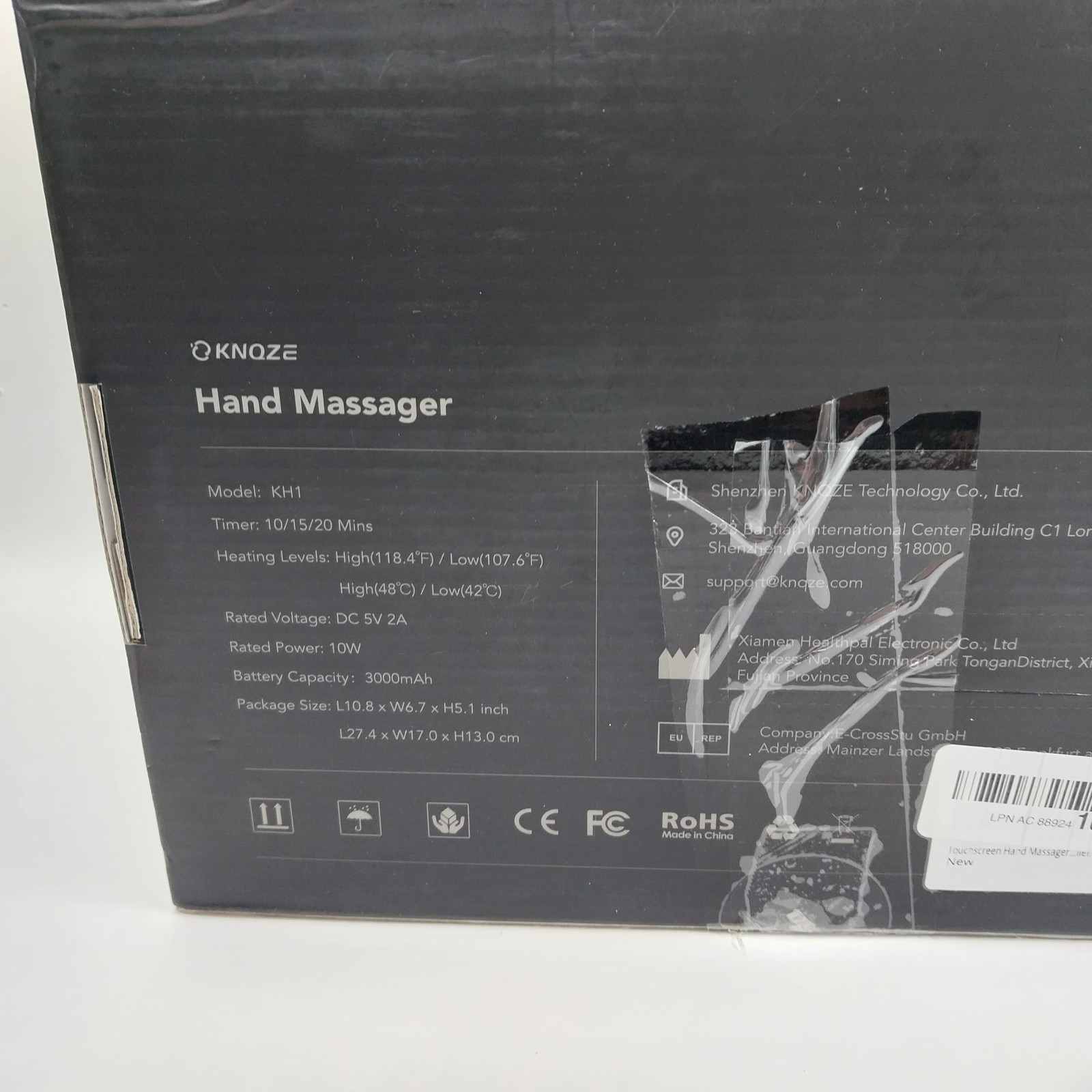 KNQZE Hand Massager with Heat and Compression,Touchscreen Massager New Open Box