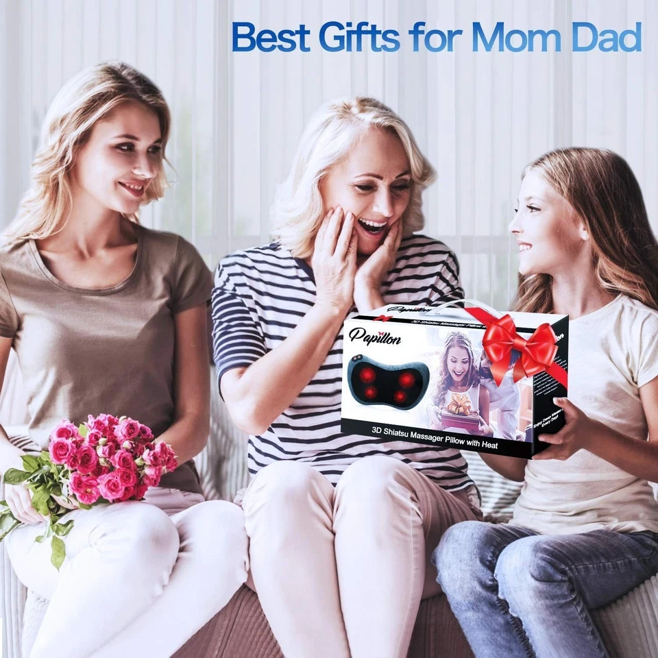 Papillon Neck Massager,Shiatsu Electric Back Massager with Heat,Neck Back Pai…