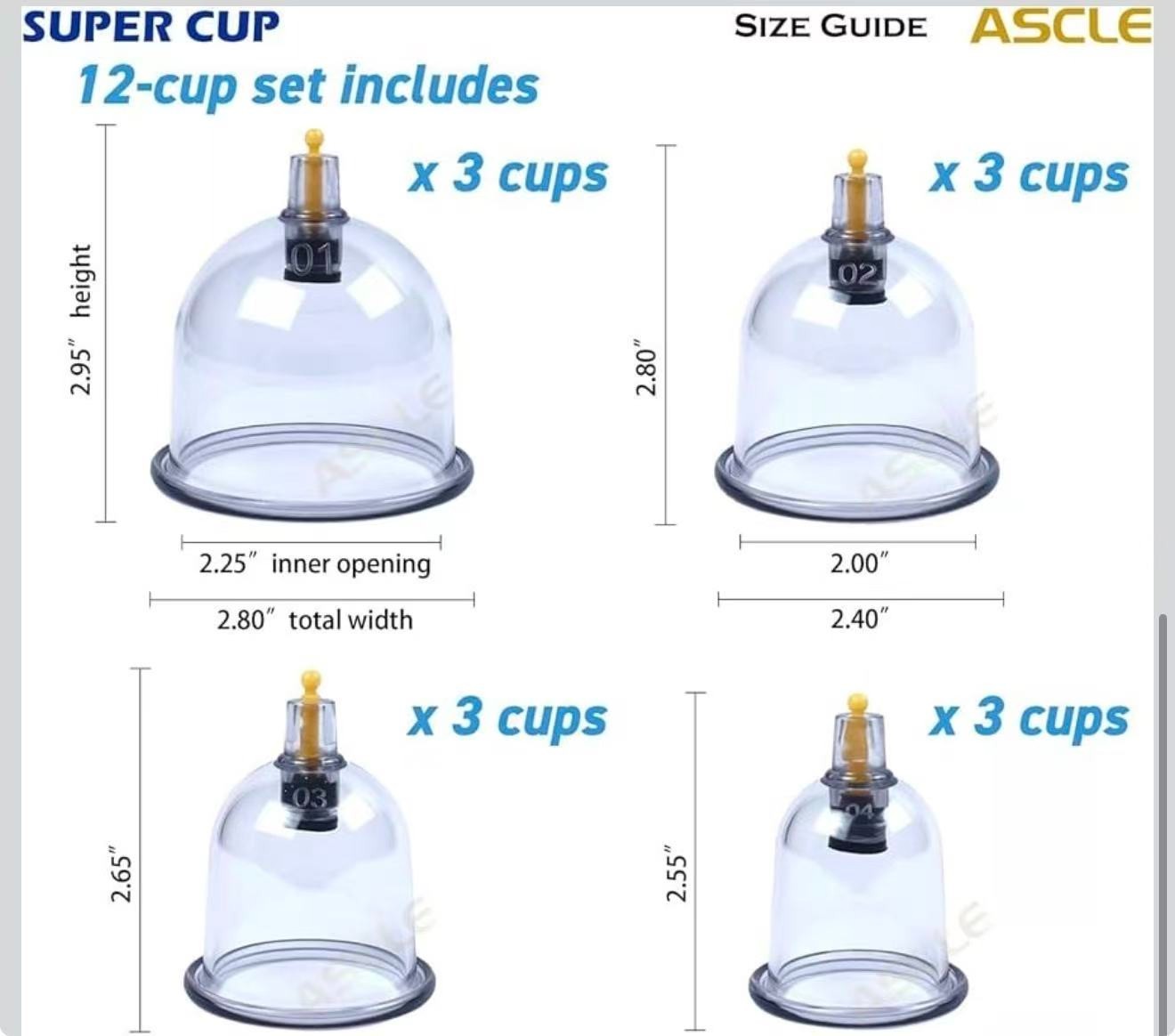 Super Cupping Set, Shockproof Heatproof Cups, Water Repellent Shockproof Profess