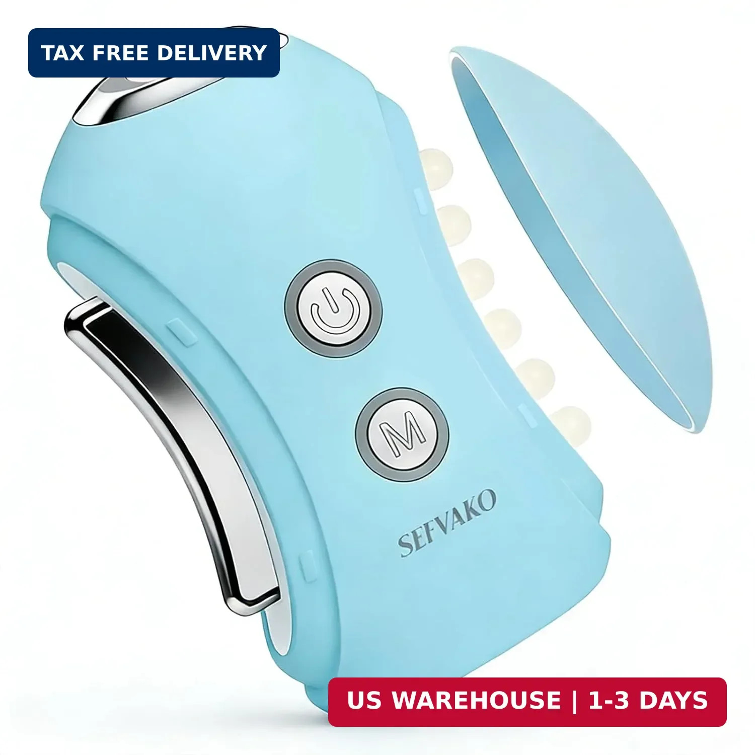 Face Massager Tool with Red Light Therapy for Face, Jade&Rose Quartz Microcurren