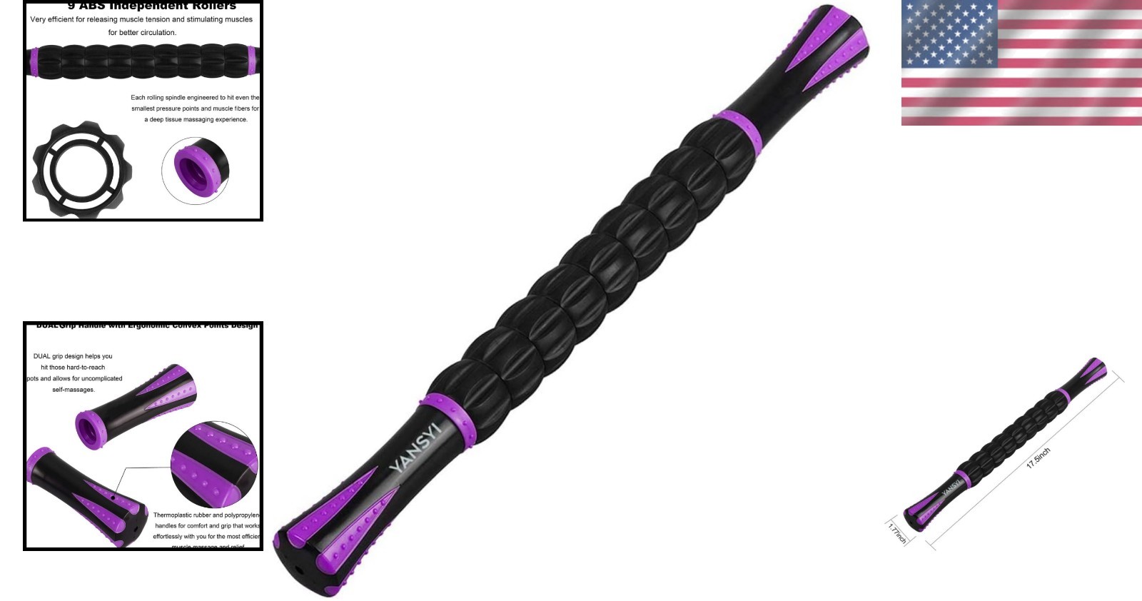 Ergonomic Deep Tissue Roller for All Muscle Groups – Post-Workout Relief Tool