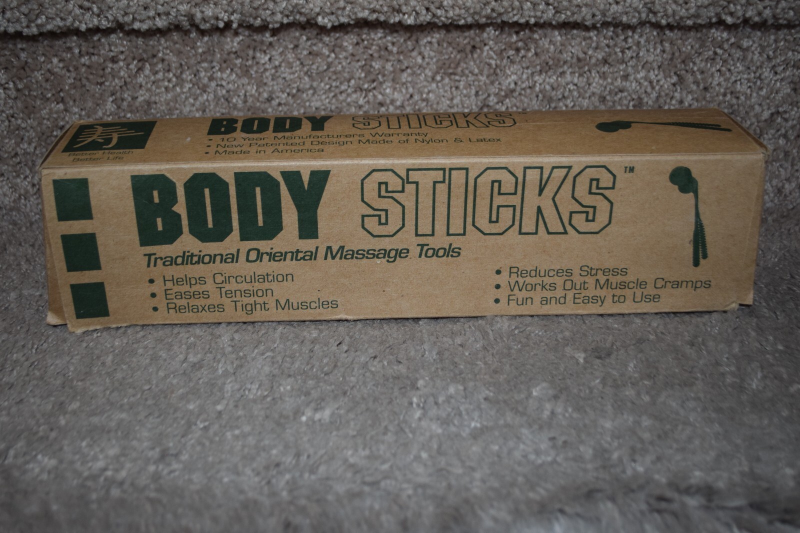 RARE Body Sticks Traditional Oriental Massage Tools Stress Relieving