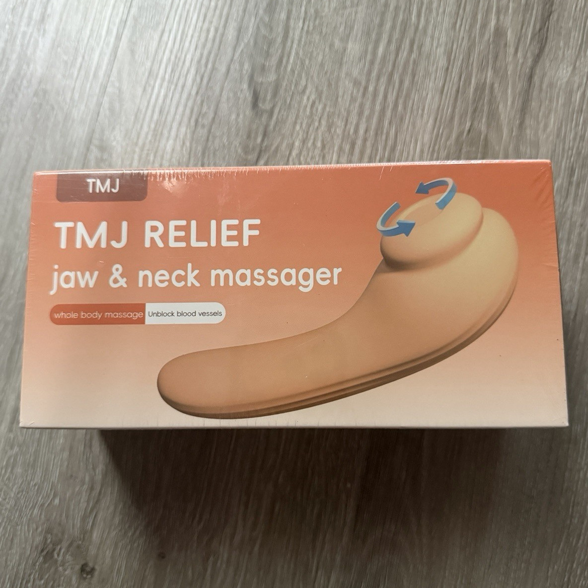 TMJ Relief Handheld Jaw & Neck Hand Massager, Beige, Handheld Design