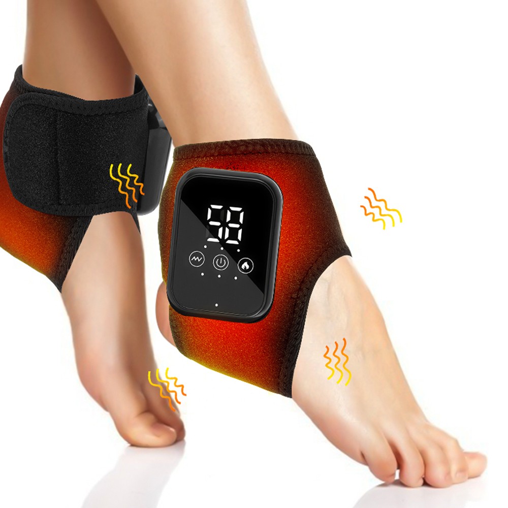 Adjustable Cordless Foot Ankle Massager Heating & Vibration & Timer Pain Relief