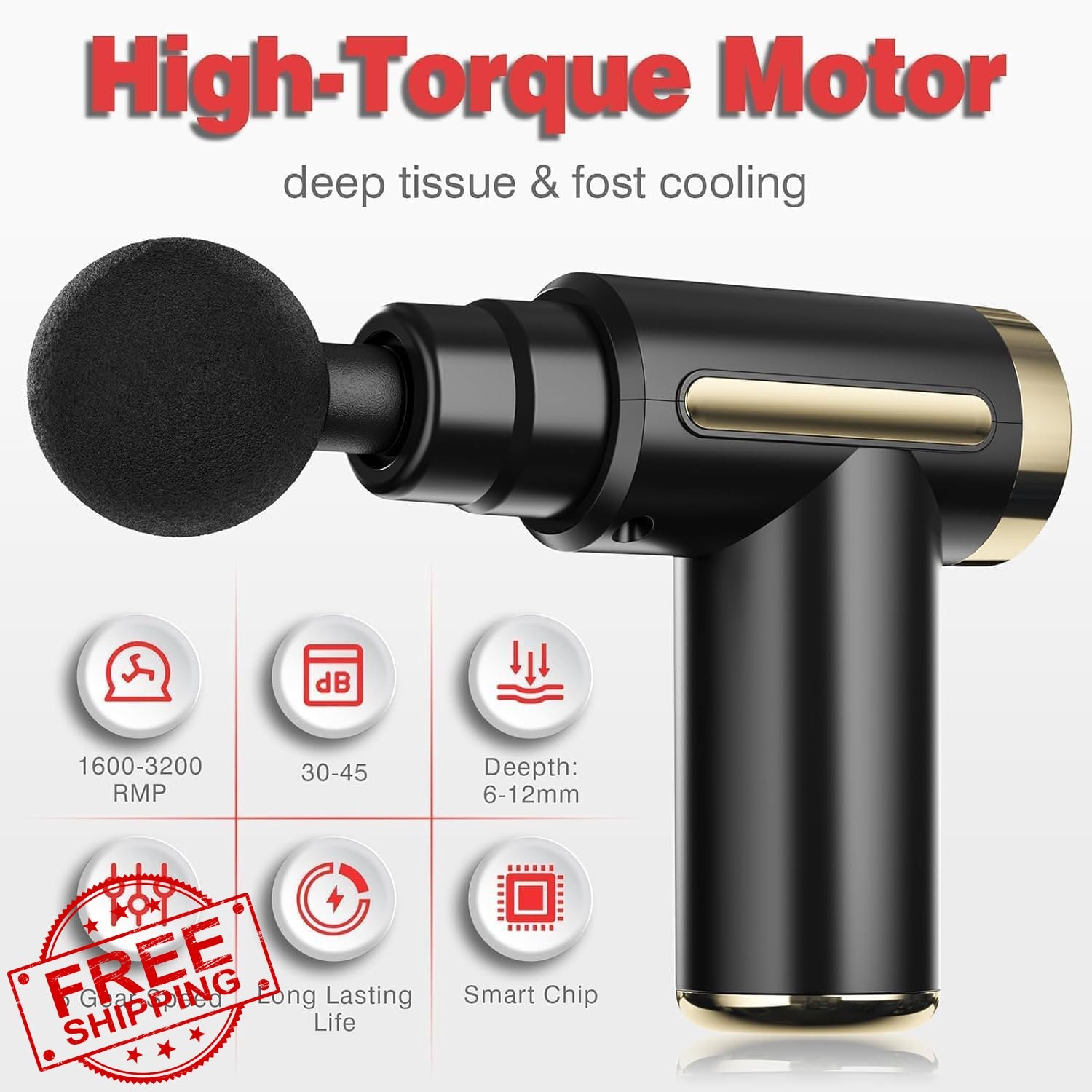 Jancane Mini Massage Gun Matte Black