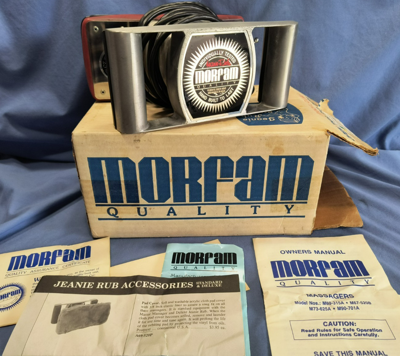 Jeanie Rub Massager M69-315A Box Instructions CLEAN WORKING