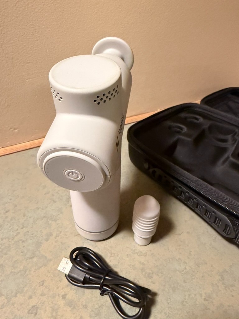 Hyperice Hypervolt GO 2 Handheld Percussion Massage Gun – With Case and Cable