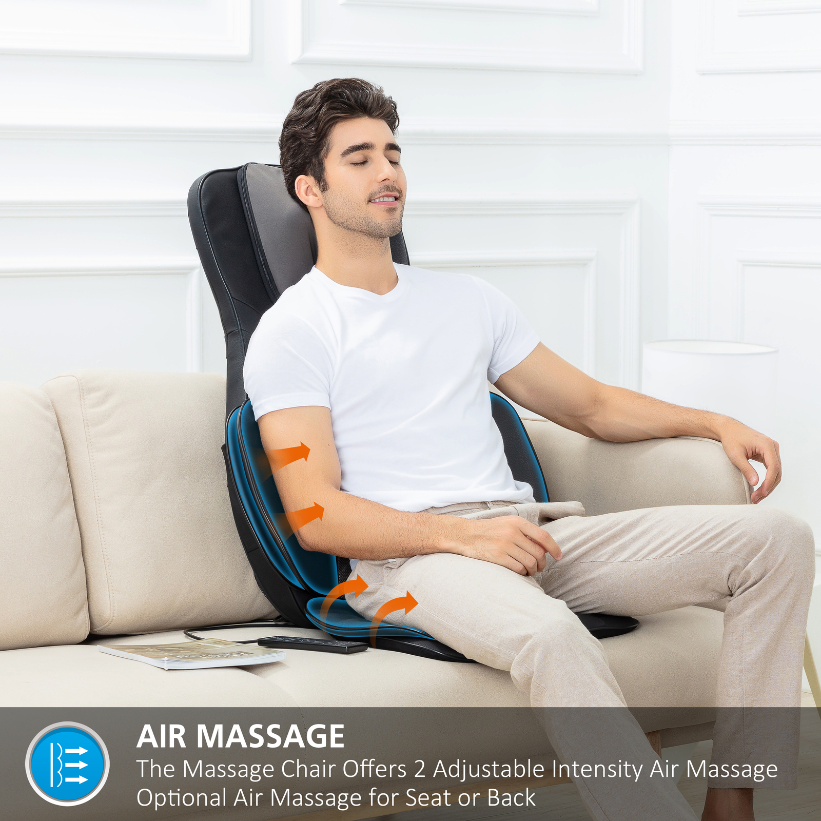 Snailax Full Body Massager with Heat Air Compress Kneading Shiatsu Massage Chair