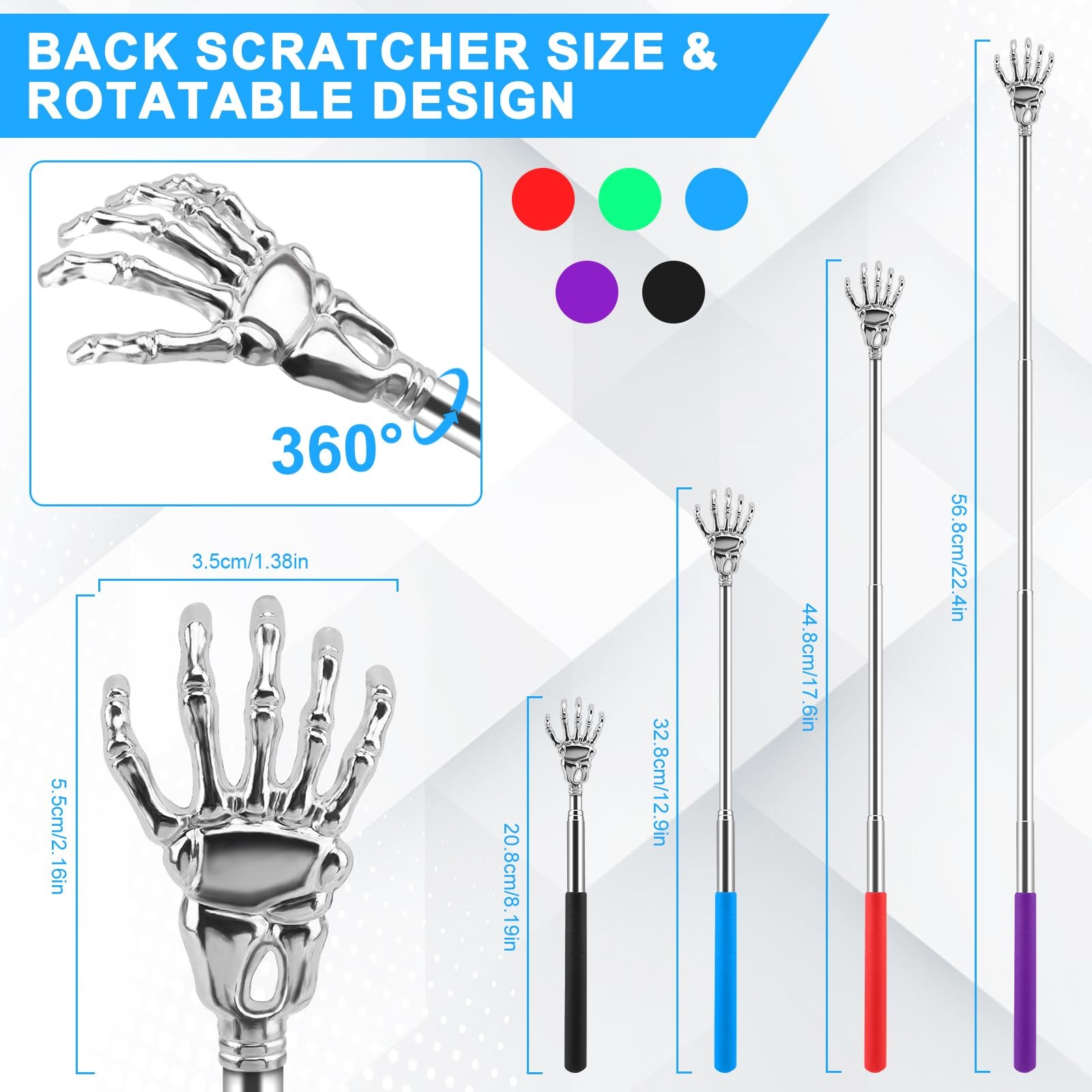 50PCS Bulk Christmas Stocking Stuffers Gifts For Men Women, Skeleton Hand Bac…