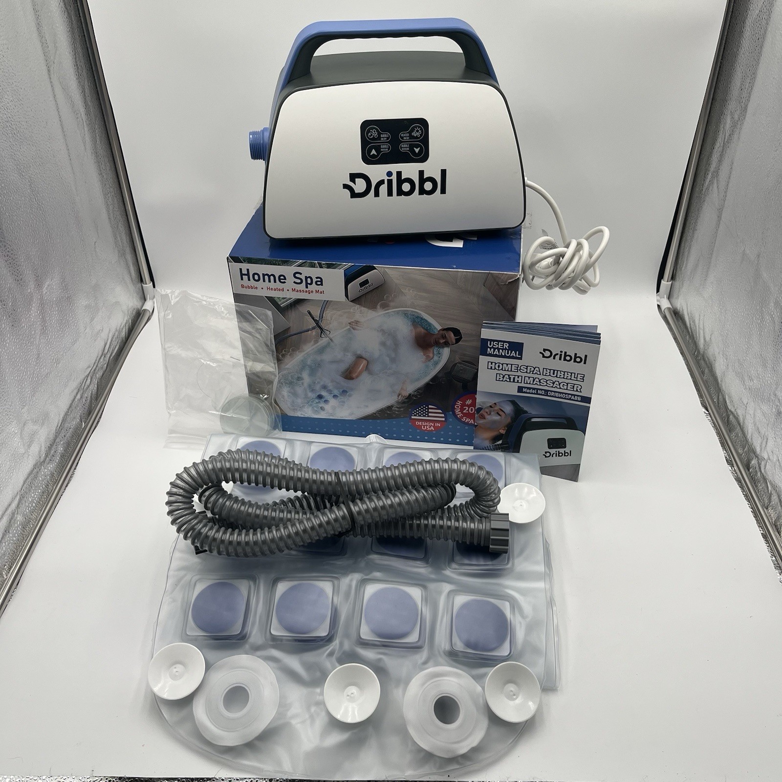 Electric Bubble Massage Bathtub Mat, Remote, 6-Speed Massage Tested Works