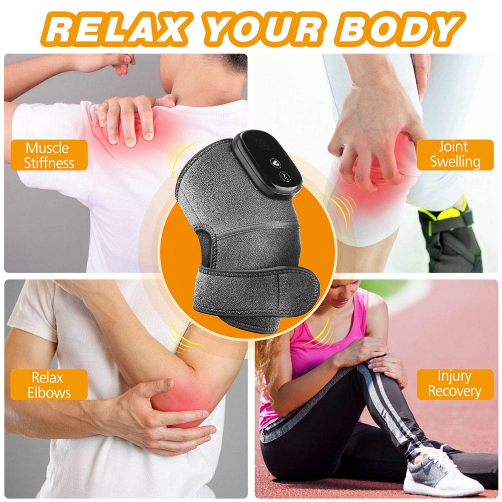 3in1 Cordless Heated Vibration Massager Knee, Shoulder, Elbow Joint Pain Relief