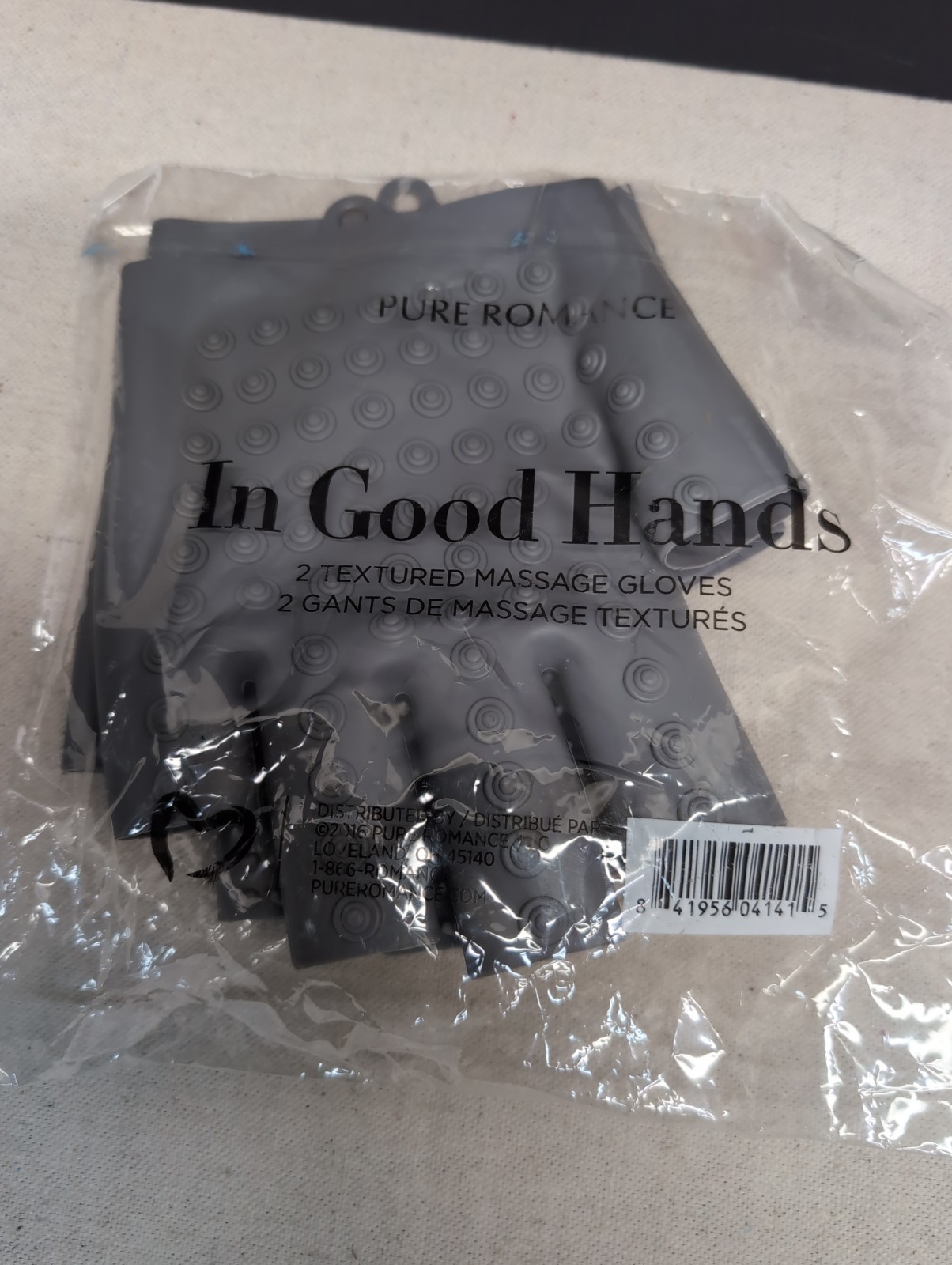 Pure Romance- Two Sided Textured Massage Glove- In Good Hands- New Sealed