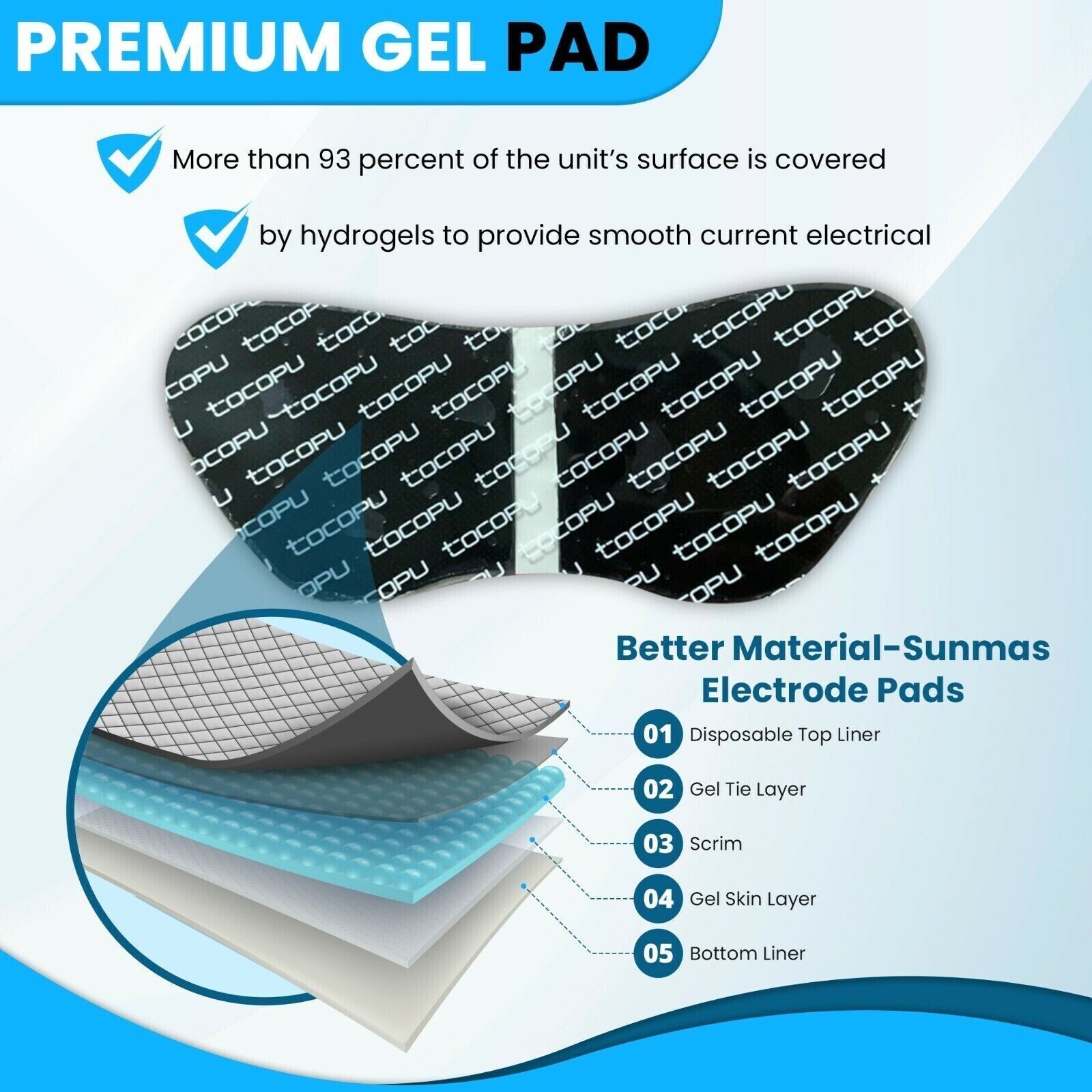 Wireless TENS Unit Back Pain Relief Massager – APP Controlled Bluetooth Muscle S