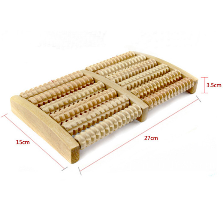 6Raw Wooden Foot Massage Roller Relax Rest Relief Massager Foot Health Care Tool