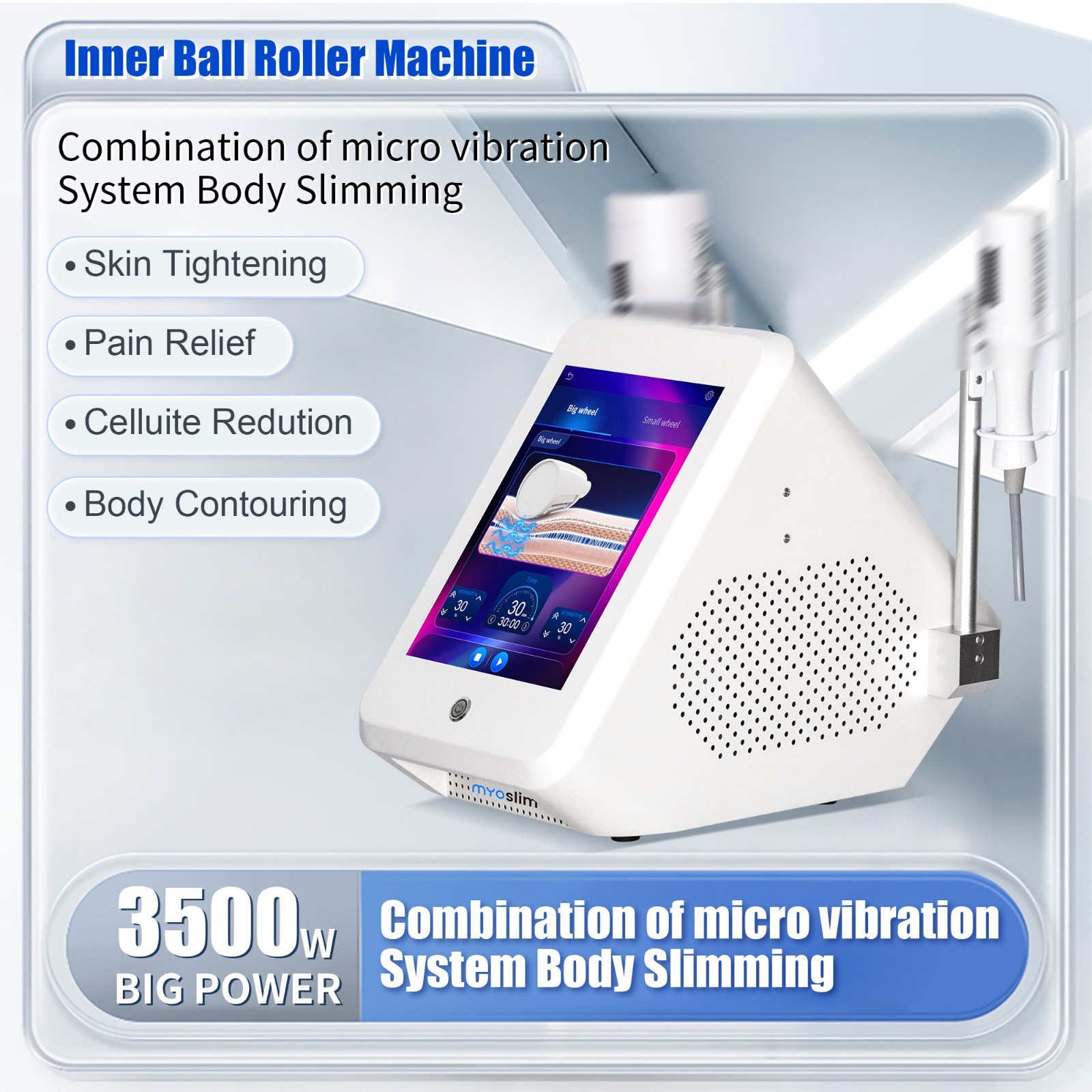 Roller slimming device, ball bearing for fat reduction and 360-degree massage