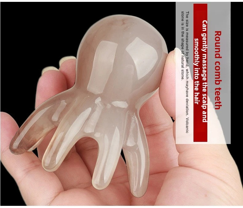 Octopus Scalp Massage Comb Resin Acupressure Gua Sha Brush 2.8″ / 7cm