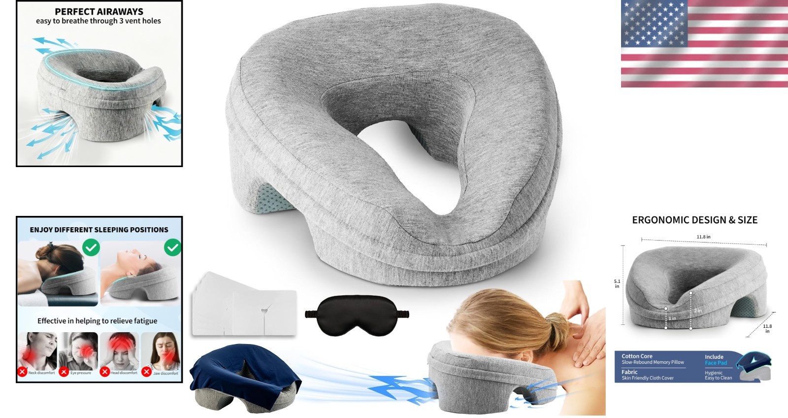 Therapeutic Massage Pillow for Prone Procedures Comfortable and Effective