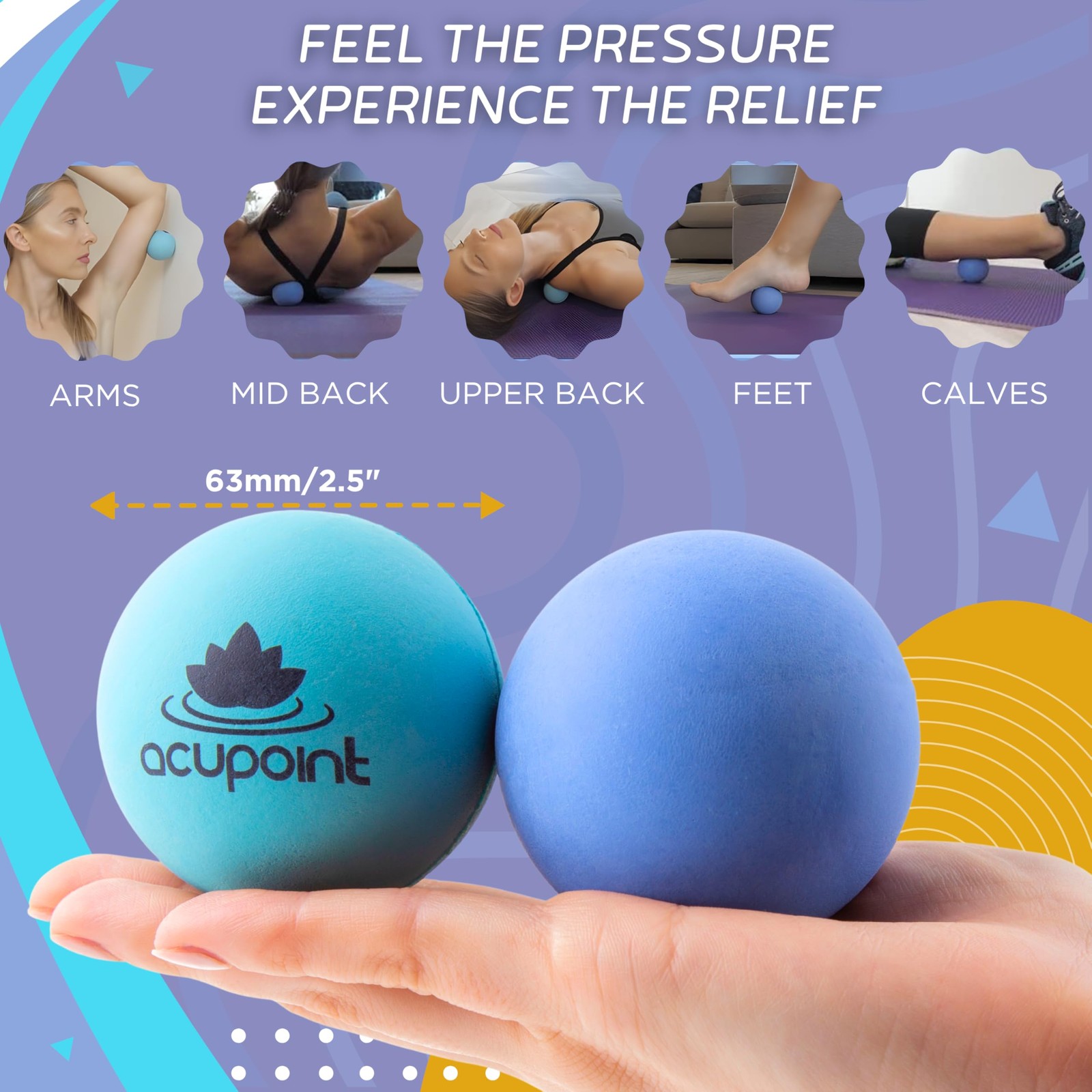 Acupoint Massage Therapy Ball Set of 2 – Myofascial Release, Trigger Point & …