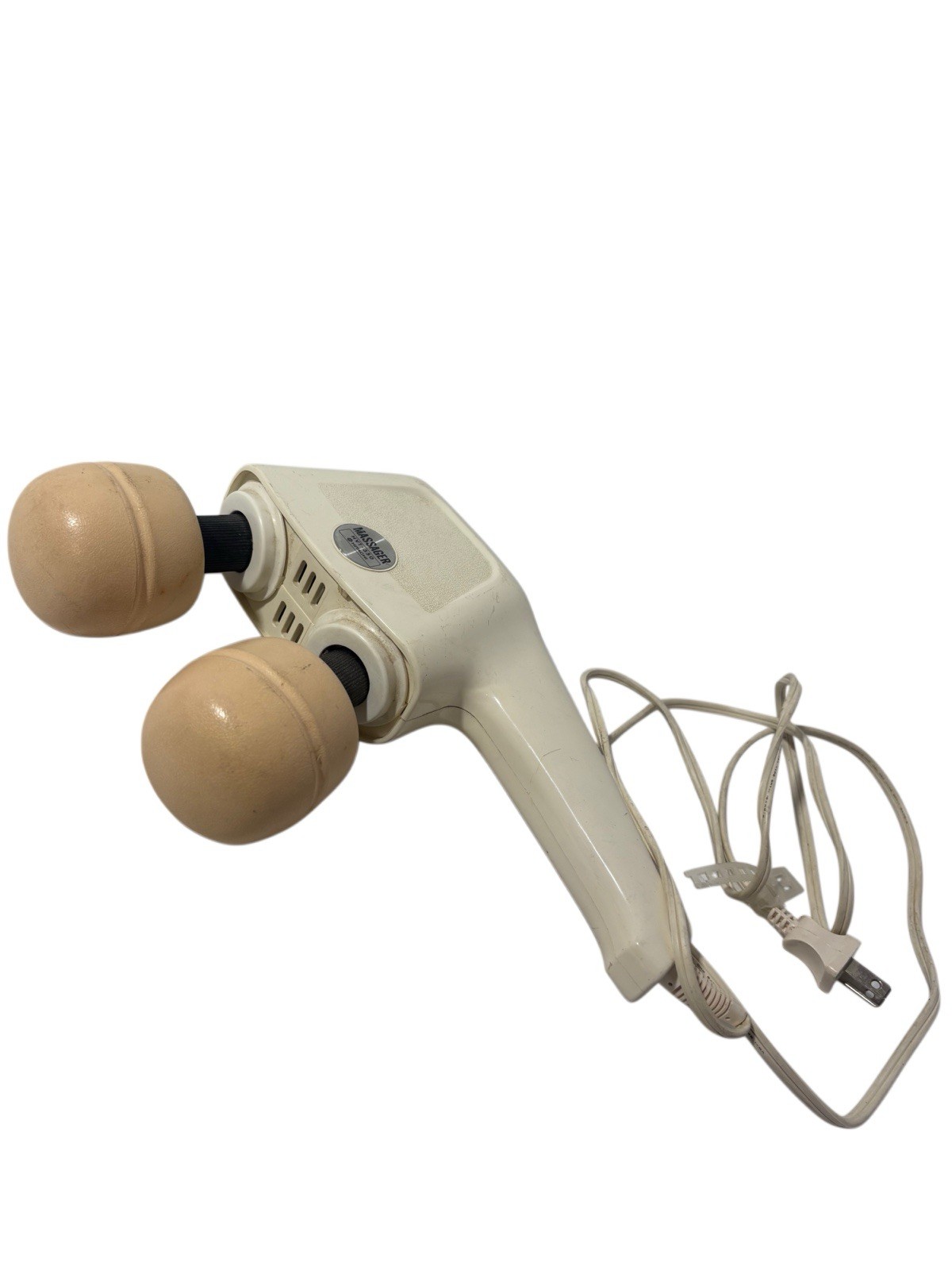 Hitachi Vintage Dual-Head Handheld Corded Electric Massage Wand Beige