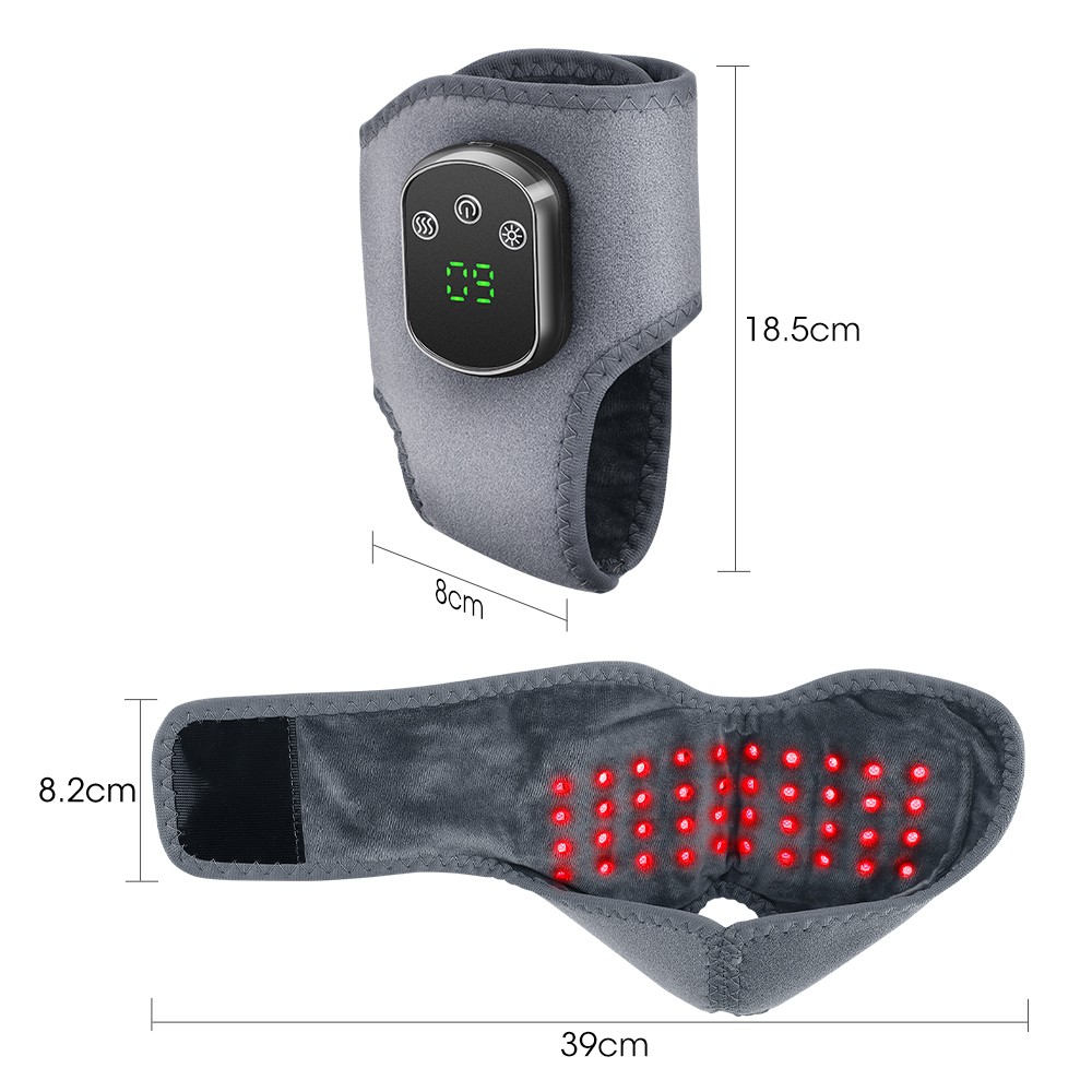 LED Red Light Therapy Ankle Massager Pain Relief 5 Heat Levels 3 Vibration Modes
