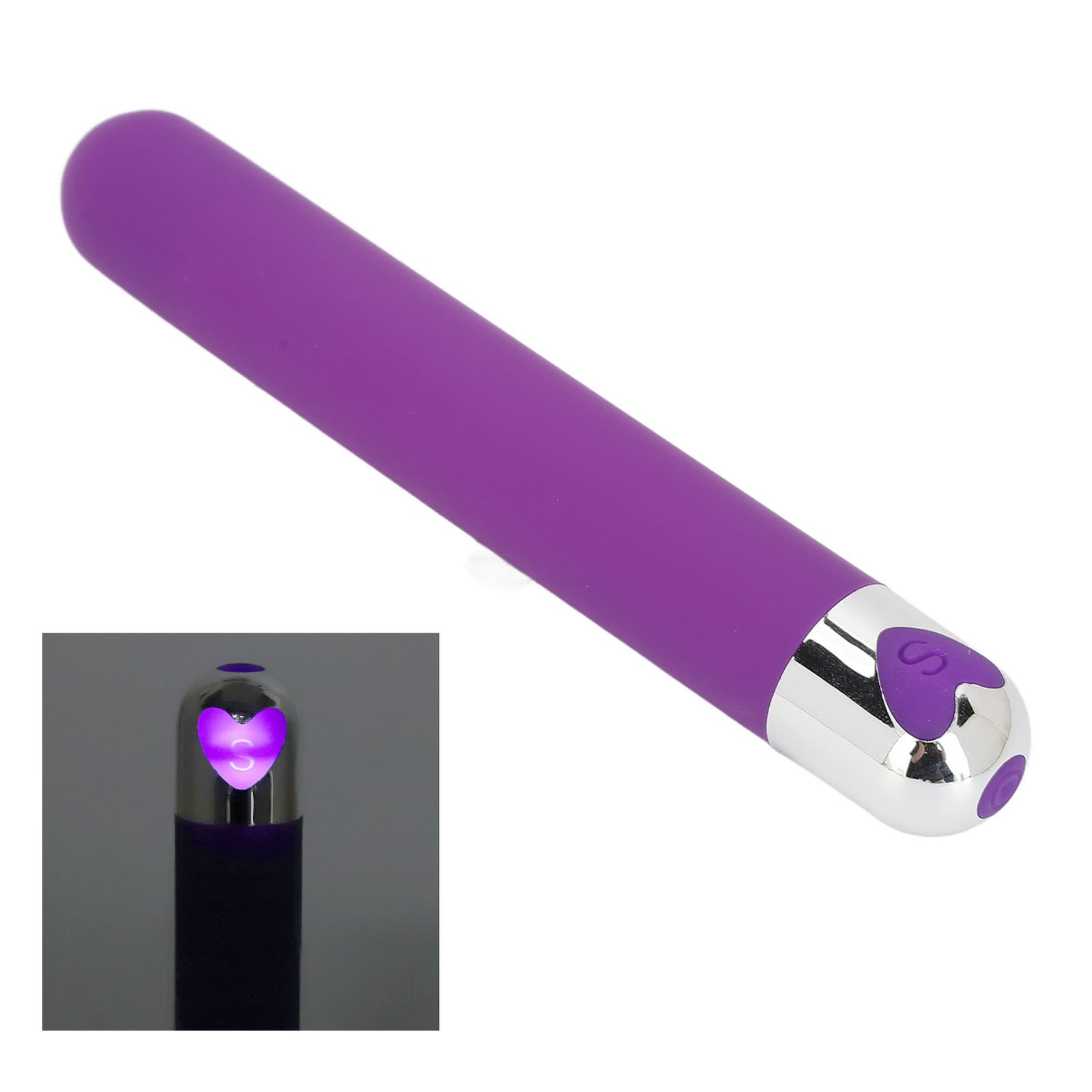 Handheld Massager Wand Rechargeable Reduce Relax Muscles Pain Deep Tissue Purple
